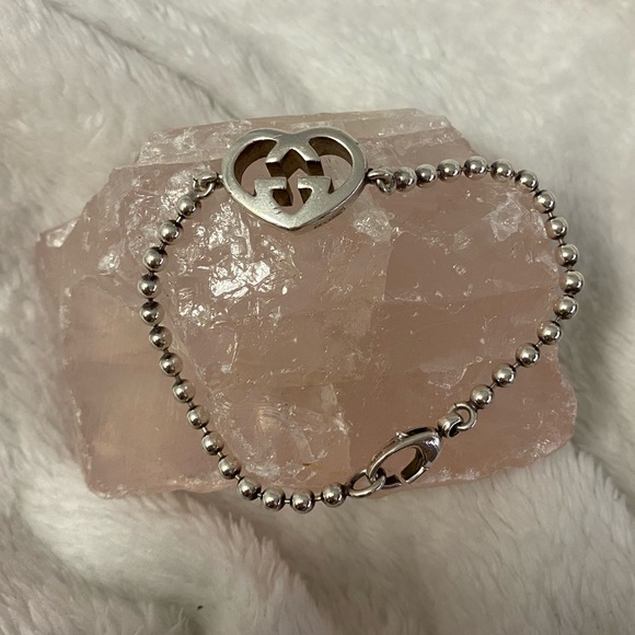 Gucci GG Heart Ball-chain Bracelet in Silver - Picture 3 of 7